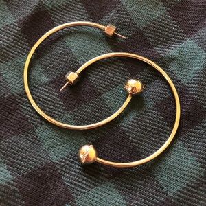 Marc by Marc Jacobs Yellow Gold Hoop Stud Earrings